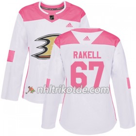 Anaheim Ducks Trikot Rickard Rakell 67 Adidas 2017-2018 Weiß Pink Fashion Authentic - Dame
